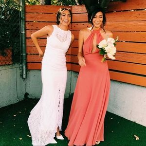 Dusty rose bridesmaid or prom dress